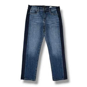 Banana Republic Premium Denim Girlfriend Two-Tone Blue Ankle Jeans - Size 27